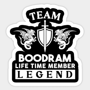 Boodram Name T Shirt - Boodram Life Time Member Legend Gift Item Tee Sticker